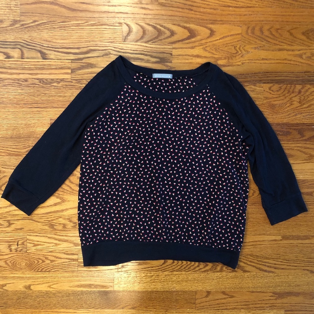 Olivia Moon Blue and Red Sweater Size Medium